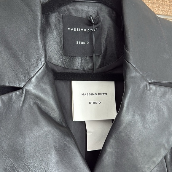 Massimo Dutti Leather Blazer - Picture 8 of 14